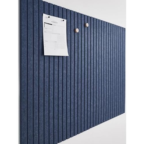 Large Bulletin Board 48"x36" - Office Wall Organizer, Replace Your Old Cork Boards for Walls for Office Decor -12-Pack Felt Wall Panels to Use in Home Office Decor, Classroom Decor (Indigo)