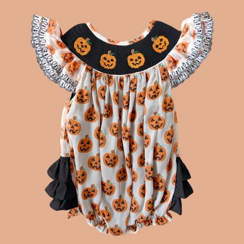 Spooky Chiffon Bubble – The Smocked Sisters Co
