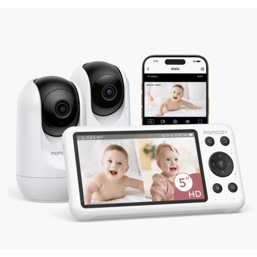 Momcozy 5-Inch Dual-mode Smart Baby Monitor with 2 Camera -BM04