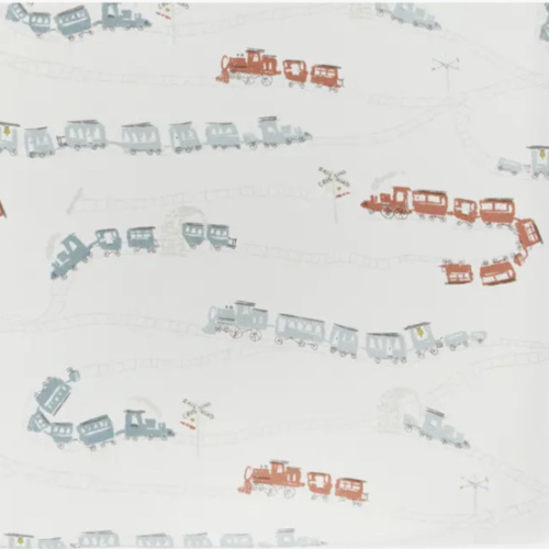 Organic Cotton Crib Sheet - Locomotive Design