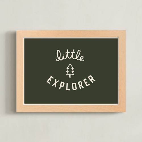 Little Explorer Flag Open Edition Children's Art Print by Darby McGuire