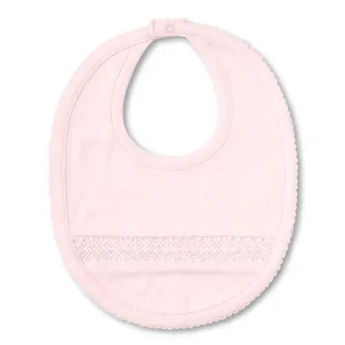 Hand Smocked CLB Charmed Pink Bib