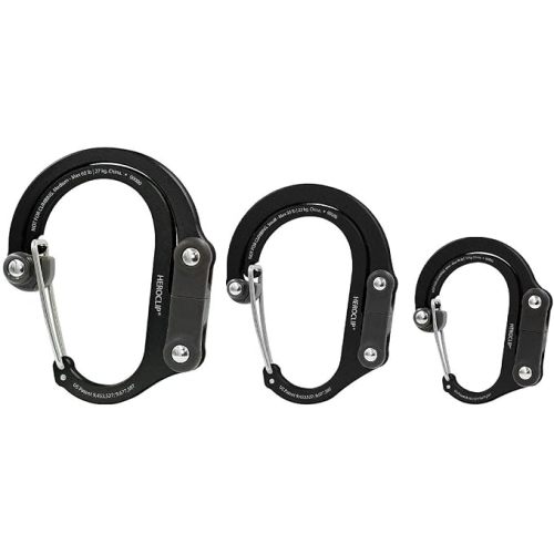 GEAR AID HEROCLIP 360° Swivel Carabiner Gear Clip and Hook (Medium) for Camping, Backpack, Suitcases and Garage Organization