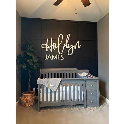 Personalized Name Sign for Nursery - Custom Wooden Name Signs for Kids Room, Personalized Nursery Name Sign - Perfect Kids Room Decor, Wall Name Decoration & Wedding signs, Family Name Signs