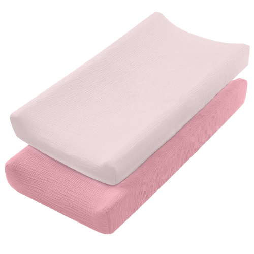 2PCS Breathable Changing Pad Cover Reusable Diaper Changer Pad Sleeve Sheets Baby Nappy Changing Table Case 84x43cm