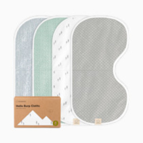 KeaBabies Hallo Burp Cloths (4 Pack) - Nordic, 4