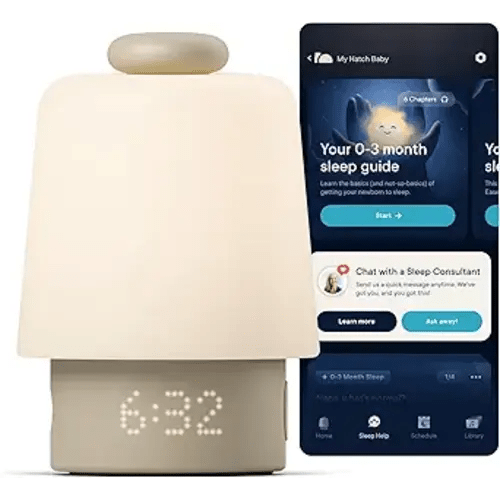 Hatch Baby Sound Machine, Night Light | Sleep Support | Registry Essential, Routine Builder, Time-to-Rise Alarm Clock, White Noise, Nursery Stories, Toddler Kids (Wi-Fi) (Greige)