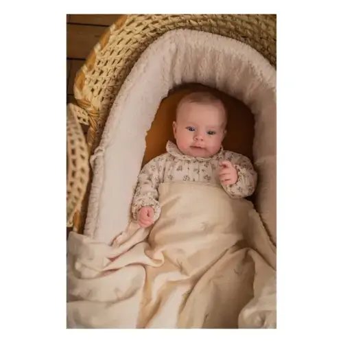 Embroidered Swallow Cotton Muslin Blanket