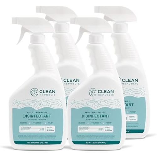 Multi-Purpose Disinfectant, Hypochlorous Acid Cleaner, 32oz Spray, 4-Pack