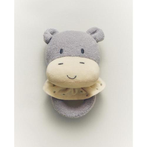 HIPPOPOTAMUS BABY PLUSH TOY RATTLE | Zara Home United States of America