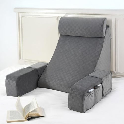 Wedge Pillow with Back & Armrests - Popular Grey