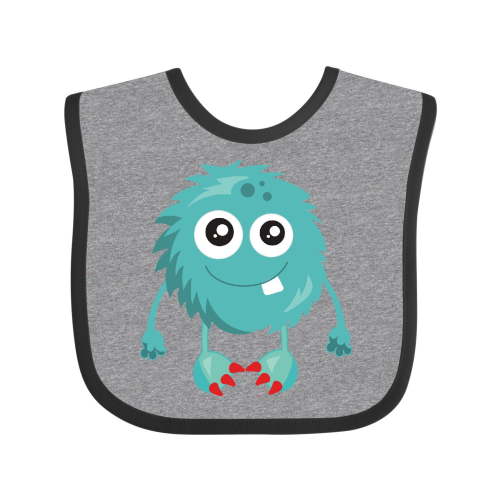 Inktastic Furry Monster, Blue Monster, Cute Monster, Silly Boys or Girls Baby Bib