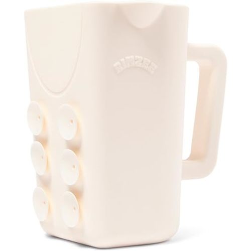 Rinzee® Baby Bath Cup with Suctions - BPA Free, 100% Food Grade Silicone Rinse Cup, Clutter-Free Tub Area, Kids Learning Tool, Sticks to Tiles, Drains Water Upside Down- patent pending