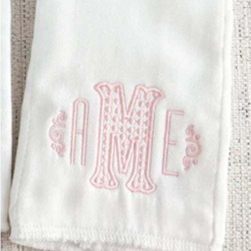 AST Monogram Burp Cloth