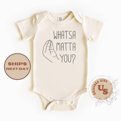 Whatsa Matta You Baby Onesie®, Funny Italian Baby Bodysuit, Italian Baby Onesie®, Baby Shower Gift