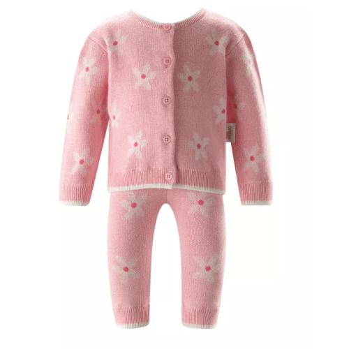 Baby Daisy Knit Cardigan and Leggings Set