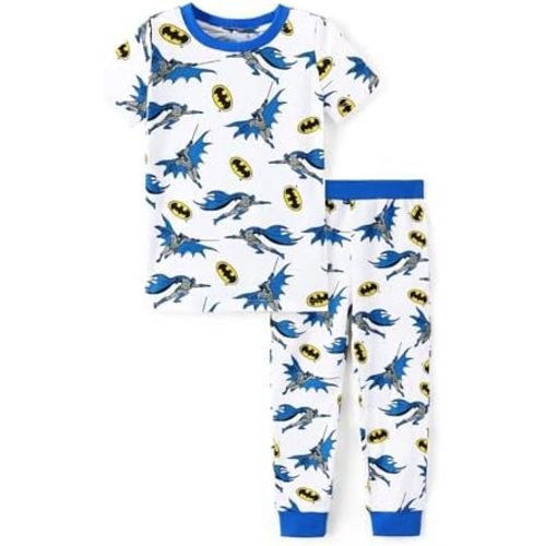 DC Comics Justice League Viscose from Bamboo Boys Superman Batman 2PCS Shirt & Pants Pajama Set
