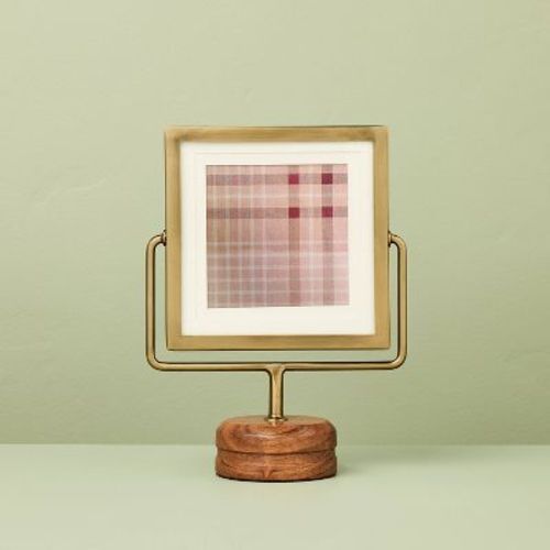 3"x3" Brass Frame on Wood Pedestal - Hearth & Hand™ with Magnolia