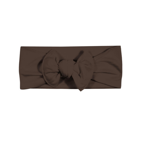 Knotted Bow Headband in Espresso