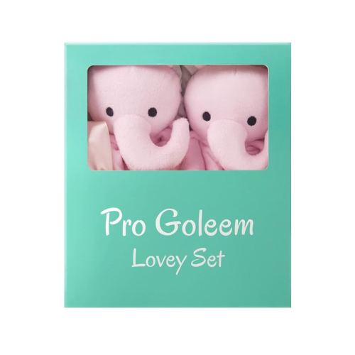 Pro Goleem Elephant Security Blanket Twin Baby Gifts Baby Snuggle Toy Lovey for Infant Girls Soft Lovie Pink, 2 Pack