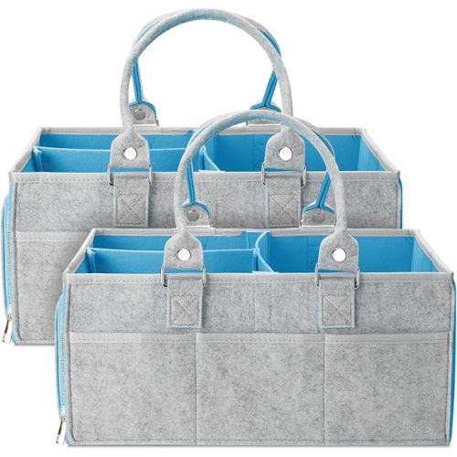 Mr. Pen- Baby Diaper Caddy Organizer, Grey, Large, Diaper Organizer, Car Diaper Caddy