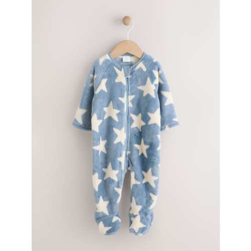 Blue Star Fleece Baby Sleepsuit