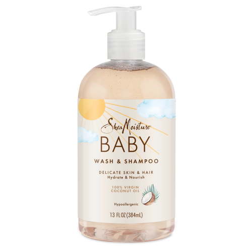 SheaMoisture Baby Wash and Shampoo with Virgin Coconut Oil, Sweet Pea & Murumuru, 13 fl oz