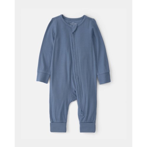 Baby Boy 2-Way Zip PurelySoft Sleep & Play Pajama - Blue | Carter's