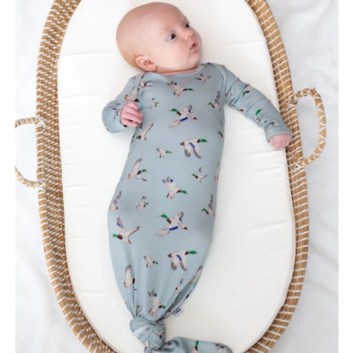 Knotted Infant Gown - Mallards (0-3 mo) – Goosies