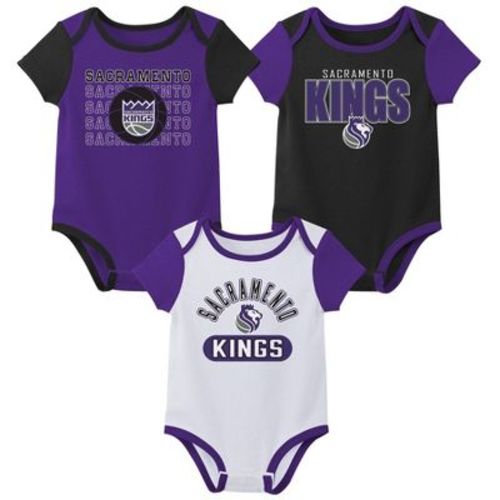 NBA Sacramento Kings Infant 3pk Bodysuit Set - 3-6 Months