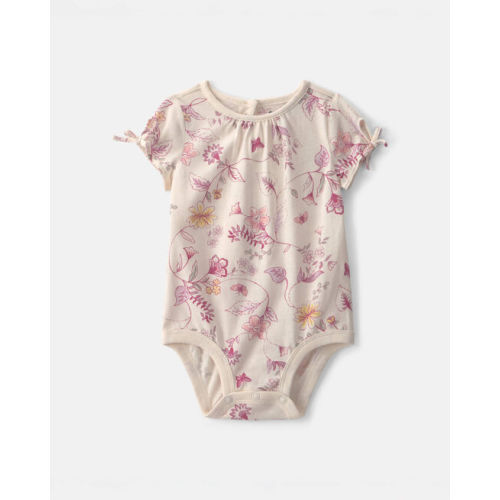 Baby Girl Floral Short-Sleeve Bodysuit - Ivory - OshKosh B'gosh | Carter's