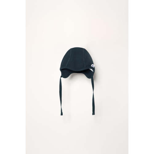 Organic Ribbed Helmet Cap - Navy