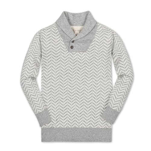 Hope & Henry Boys' Long Sleeve Shawl Collar Sweater