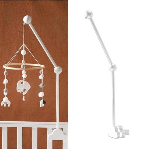 Hanging Wooden Baby Crib Mobile Arm, Baby Mobile Holder Arm, Mobile Arm for Crib, Strong Slip Attachment Wooden Nursery Accessories Bed Decor Bell