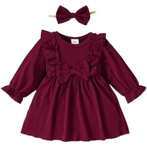 Mioglrie Baby Girl Dress Toddler Girls' Dresses 3 6 9 12 18 24 Months 2t 3t Girls Clothes Fall Winter Outfits