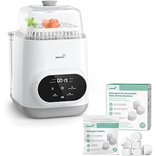 Grownsy EaseClean Bottle Washer Pro with 130 Detergent Tablets