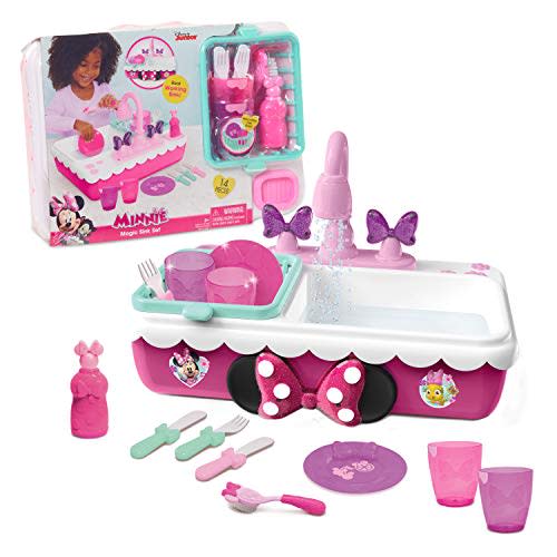 Minnie's Happy Helpers Magic Sink Set, Pretend Play Working Sink, Kids Toys for Ages 3 Up by Just Play