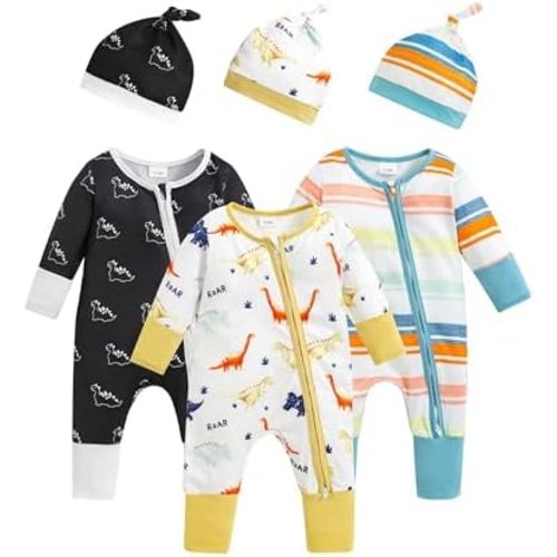 Renotemy Newborn Baby Boy Girl Clothes Unisex Jumpsuits Coming Home Outfit Gifts 2 Way Zipper Romper for Boy Newborn-12M