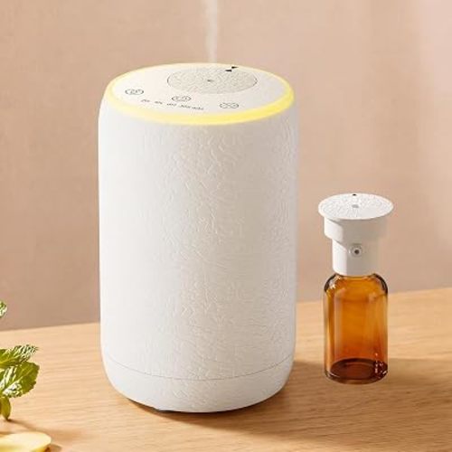 Waterless Diffuser for Essential Oil with 7-Color Light for Home, White