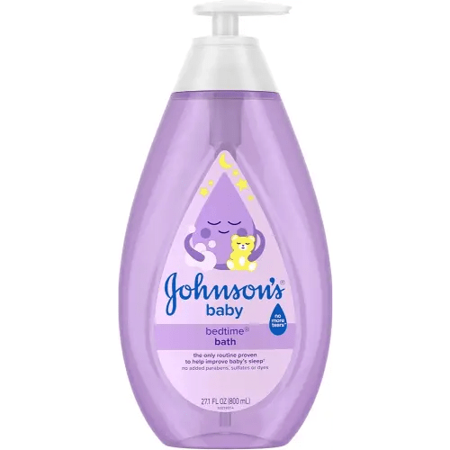 Johnson's Bedtime Baby Bath with Soothing NaturalCalm Aromas, Hypoallergenic & Tear-Free Liquid Baby Bath Formula, No Parabens, Sulfates, Dyes, or Phthalates, 27.1 fl. oz