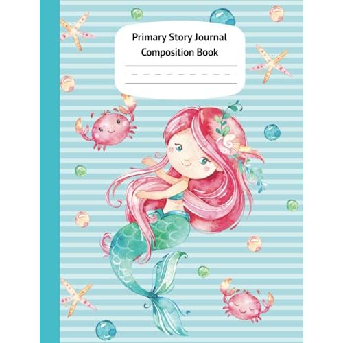 Mermaid Naia Primary Story Journal Composition Book