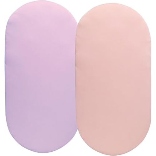 Bassinet Sheet Set 2 Pack Jersey Knit (Light Purple & Pink)