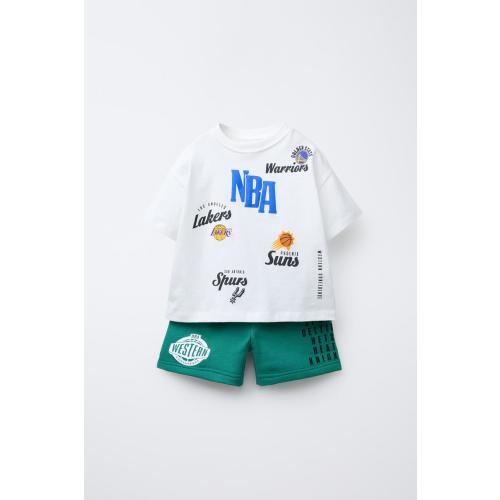 NBA Teams © T-Shirt and Shorts Set - Ecru | ZARA United States