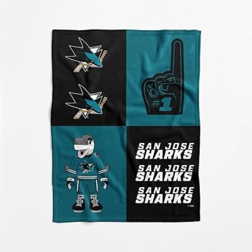 NHL Officially Licensed Baby Swaddle Blanket, 40 x 50 in, Soft Lightweight Polyester, Domino Design