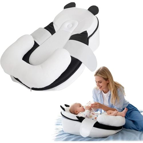 Rootling Baby Feeding Pillow, Anti Overflow Feeding Pillow for Reducing Spit-Up, Safety Nursing Pillow, Baby Lounger Reflux Wedge Breastfeeding, Removable top and Bottom