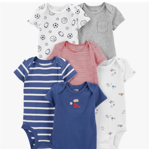 Simple Joys by Carter's Baby-Boys 6-Pack Short-Sleeve Bodysuit