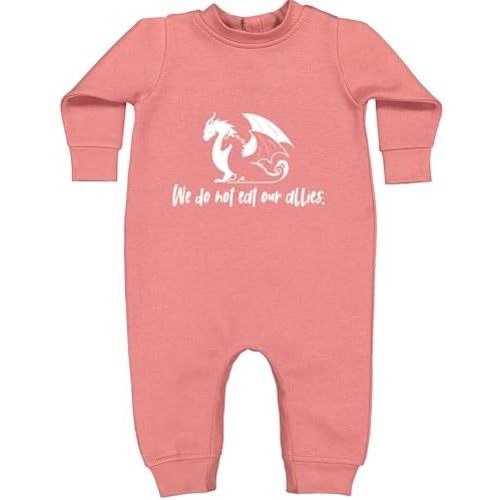 We Do Not Eat Our Allies Fourth Wing Basgiath Infant Fleece Rompers, Warm, Adorable