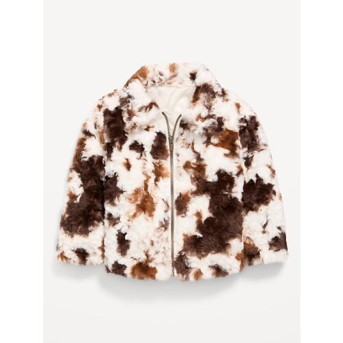 Faux-Fur Zip Jacket for Toddler Girls