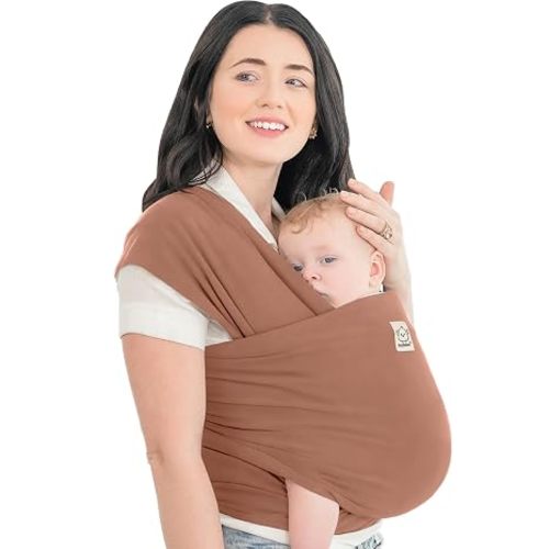 KeaBabies Baby Wrap Carrier, All in 1 Original Baby Carrier, Warm Hearth