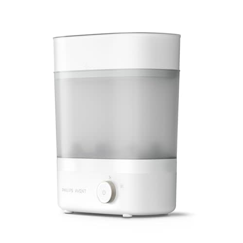 Philips Avent Baby Bottle Sterilizer and Dryer Premium, Removes 99,9% of Bacteria, Chemicals Free, Capacity 6 Bottles/Teats/Accessories, Modular Space Saving Design, Model SCF293